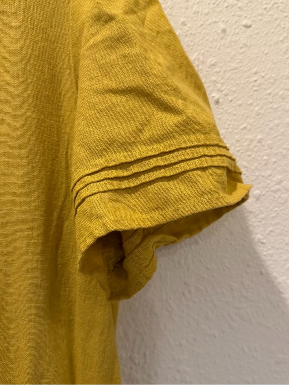 For Cynthia Mustard Yellow Tiered V-Neck Short Sleeve Maxi Dress - Picture 5 of 6